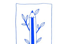 Dibuix d'un llapis amb branques