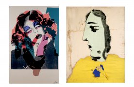 Andy Warhol. Ladies and Gentlemen, 1975 / Pablo Picasso. Buste de femme au chemisier jaune, 1943