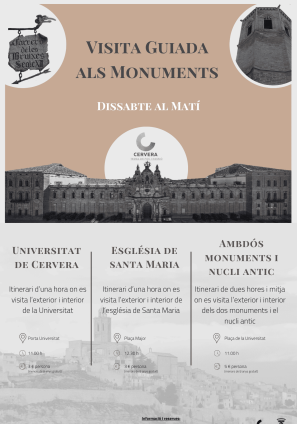 Cartell Visites Guiades als Monuments