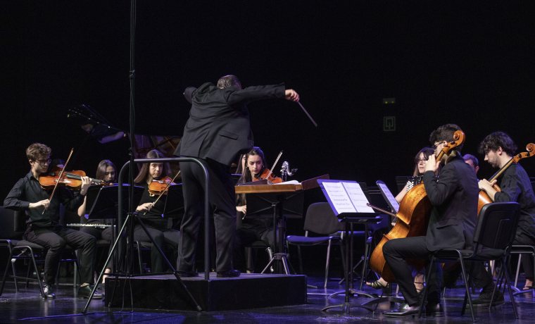 Musikeneko SInfonietaren argazki bat kontzertu batean