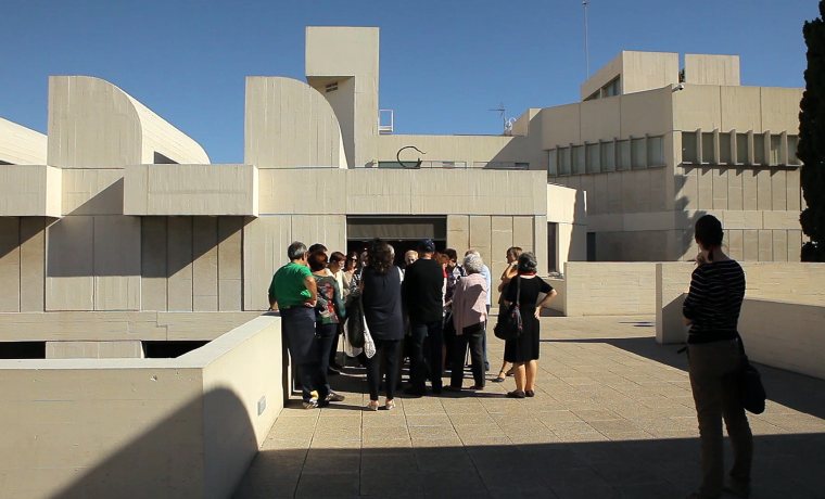Volums arquitectònics de la terrassa de la Fundació Joan Miró