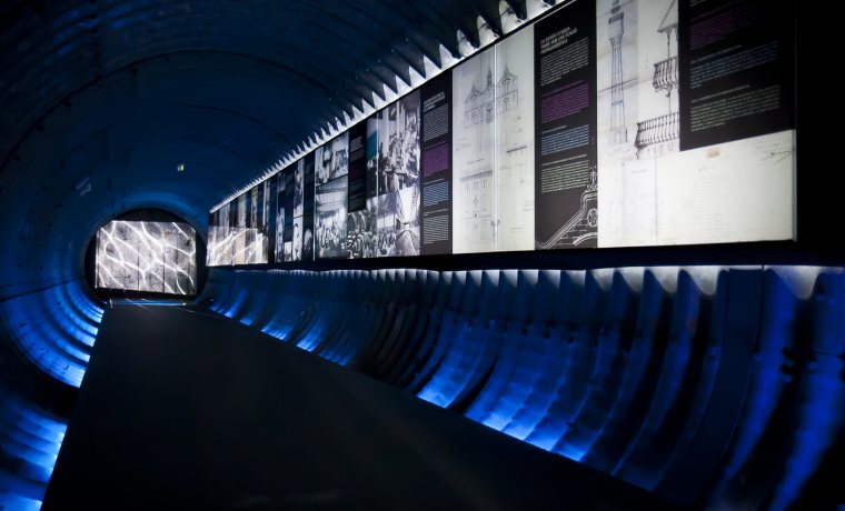 Interior Centre d'Interpretació Dipòsit d'Aigua Modernista de Can Mario