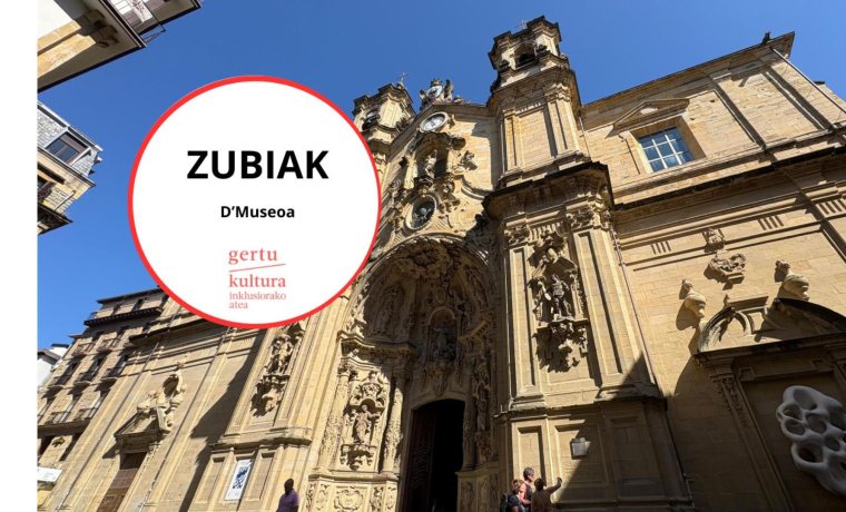 D'museoaren fatxada ZUBIAK logoarekin