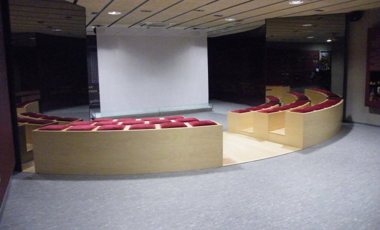 Sala de l'audiovisual i l'espai temàtic