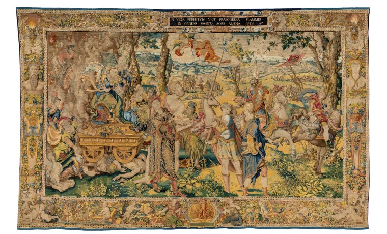 Tapiz "Envidia" de la exposición "Iconografía del mal: Tapices de los pecados capitales" de Patrimonio Nacional