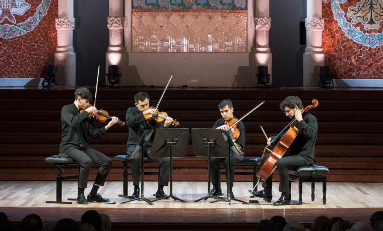 Musics del Quartet Atenea a l'escenari del Palau de la Música