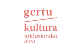 Logo de Gerut Kultura, letras rojas sobre fondo blanco.